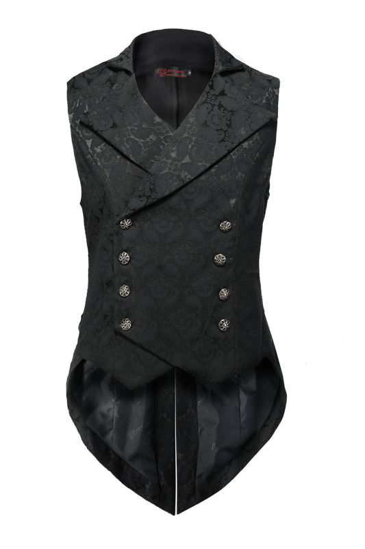 Brokat Herrenweste mit Schwalbenschwanz