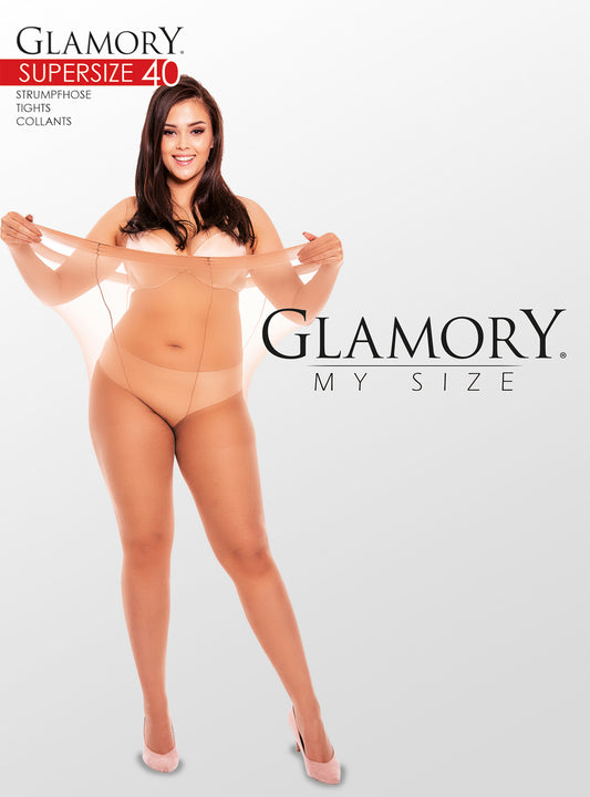 50225 | Glamory Supersize 40, sehr große Feinstrumpfhose semi-blickdicht