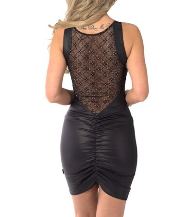 CF065 knielanges Kleid mi Glitzer