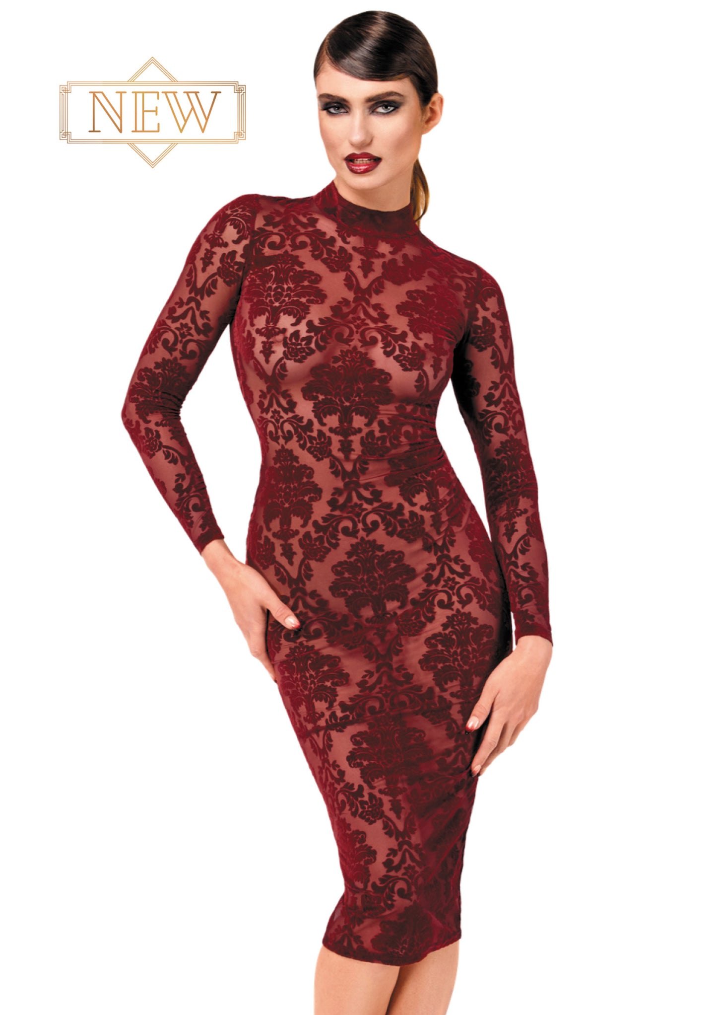 F384 Kink Royal Midi Kleid