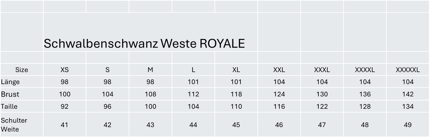 Brokatweste ROYALE mit Schwalbenschwanz