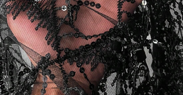 Transparente Glitzer Shirt Bluse mit Pailletten schwarz