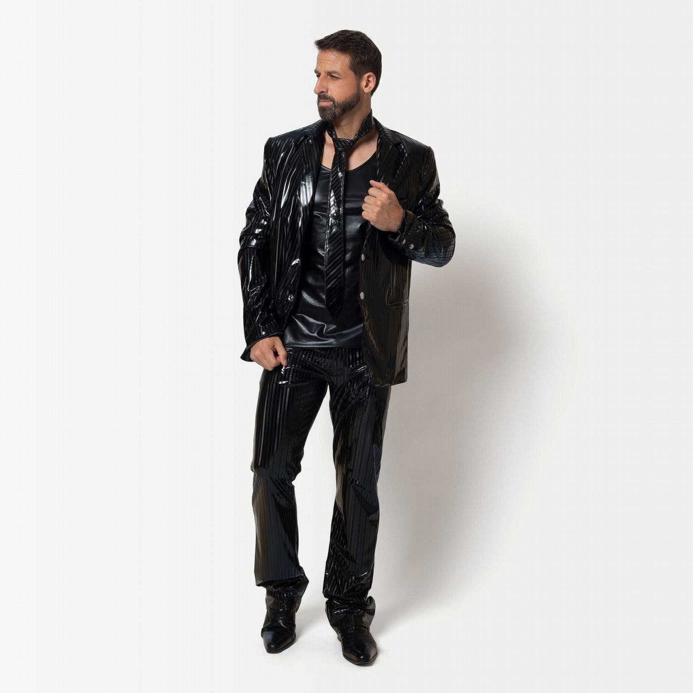 Gestreifte Lack Hose MAGNUS von Patrice Catanzaro