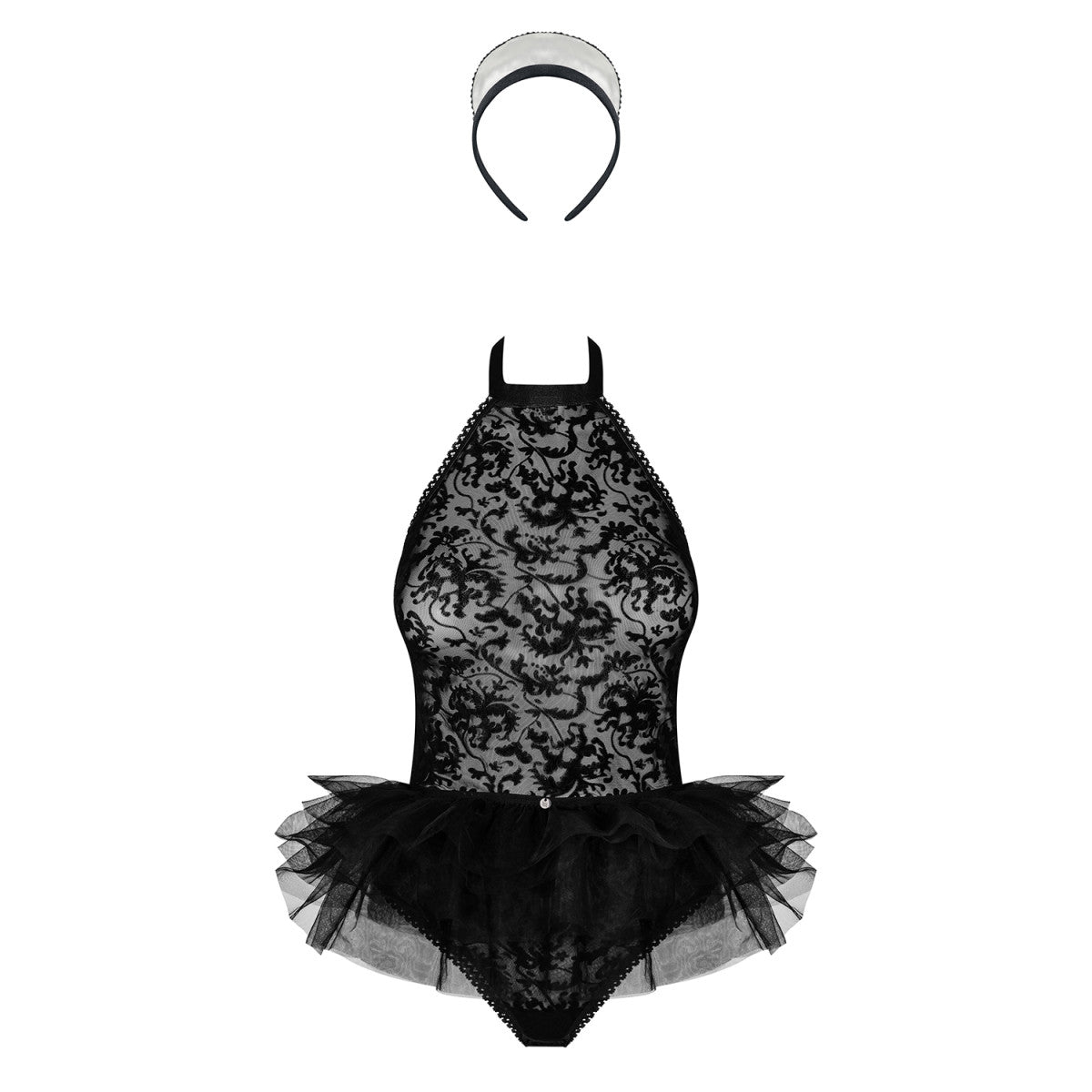Sexy Dienstmädchen Body mit Haube