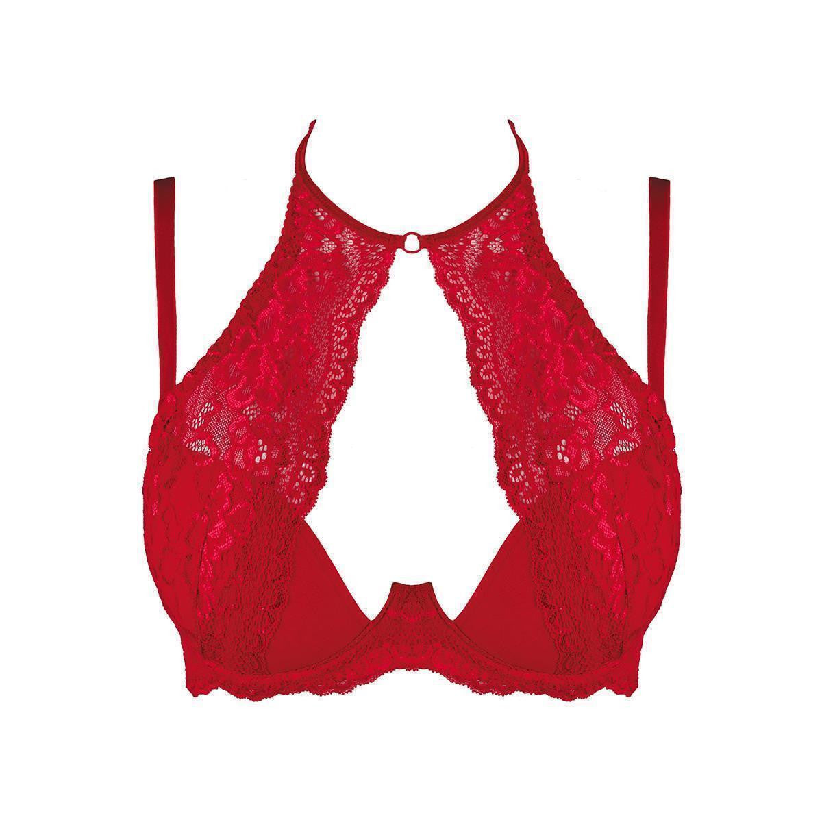 Roter Neckholder BH