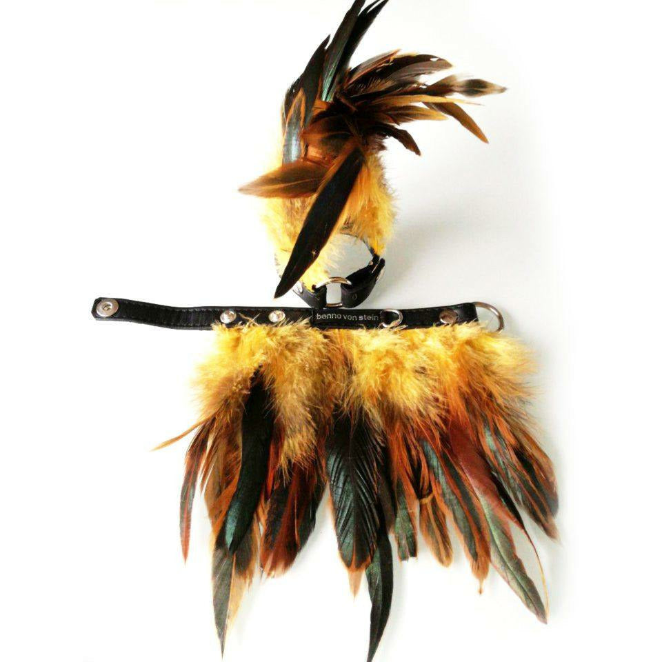 Feder Cuffs Lopia 13 schwarz - Holde Weiblichkeit