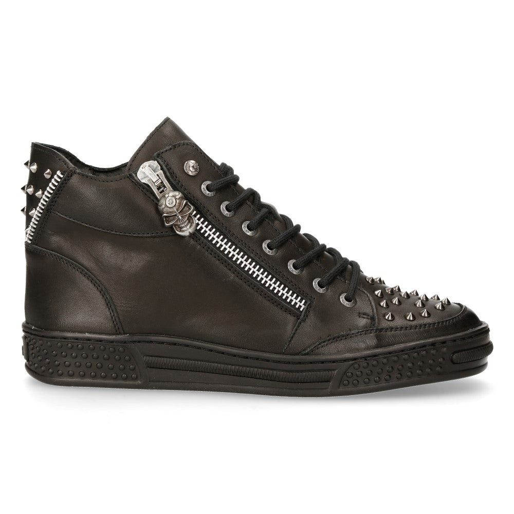 Leder-Sneaker, schwarz PISA von NEW ROCKS