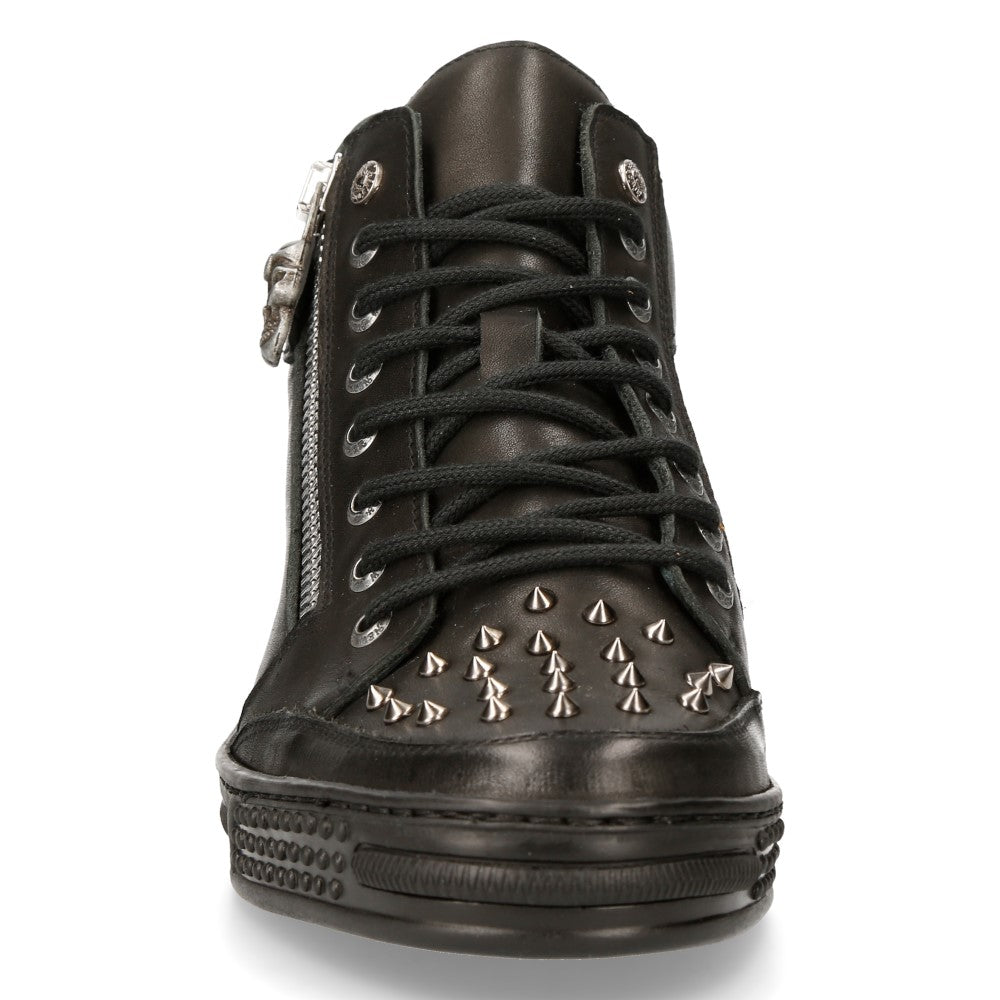 Leder-Sneaker, schwarz PISA von NEW ROCKS