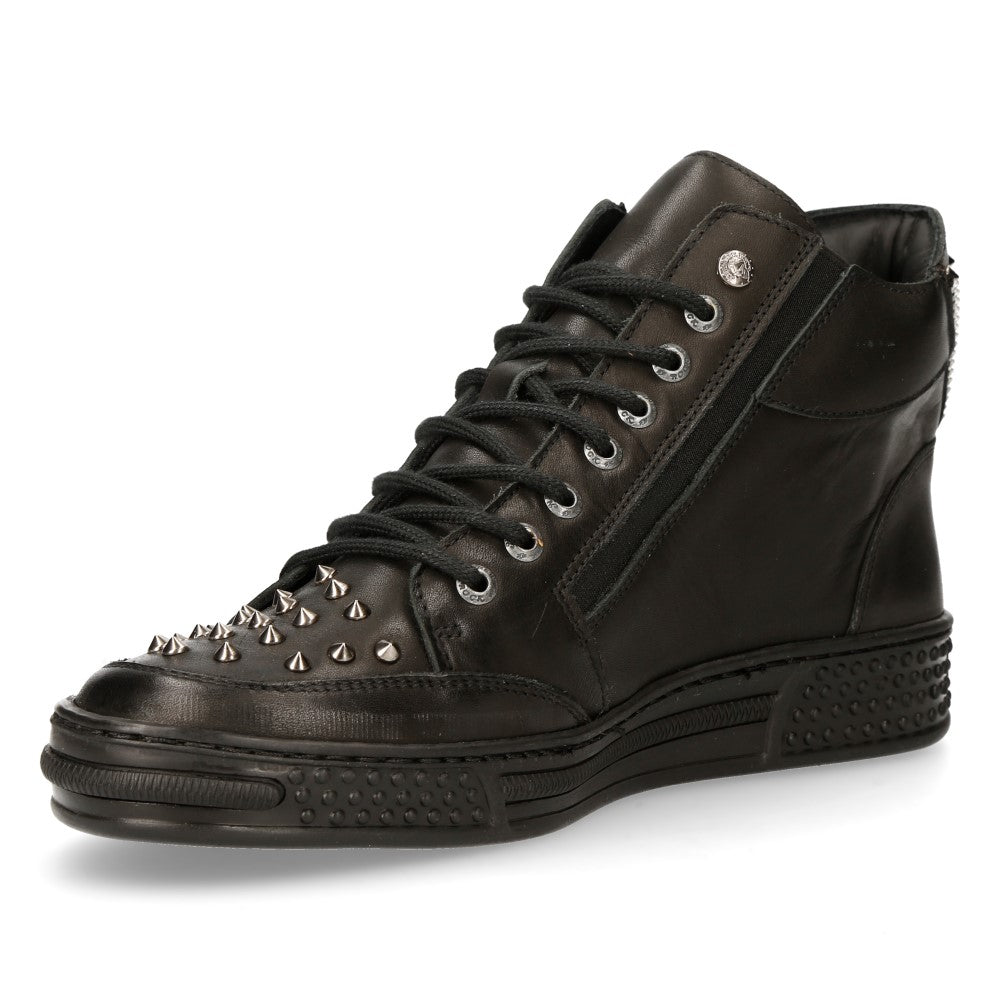 Leder-Sneaker, schwarz PISA von NEW ROCKS