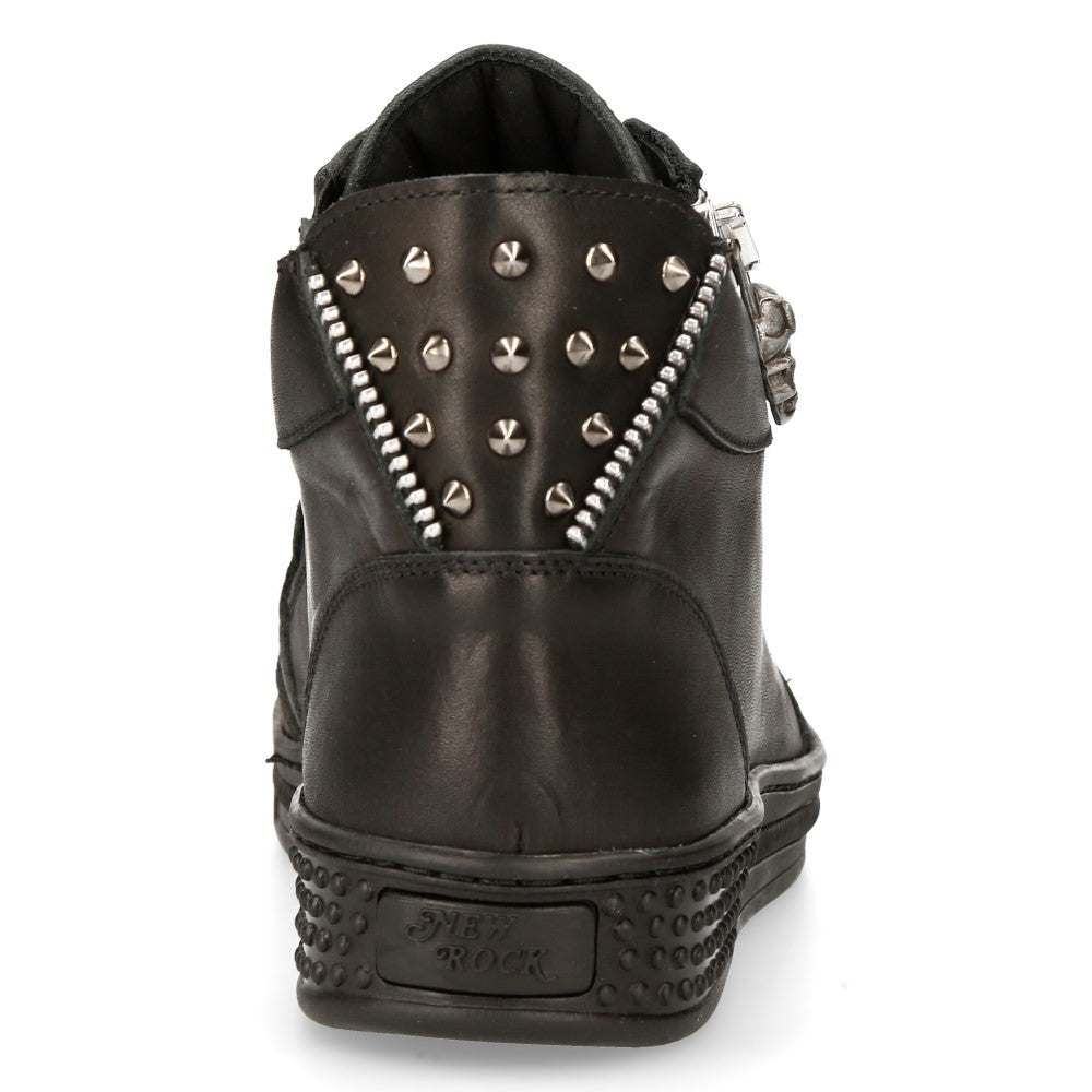 Leder-Sneaker, schwarz PISA von NEW ROCKS