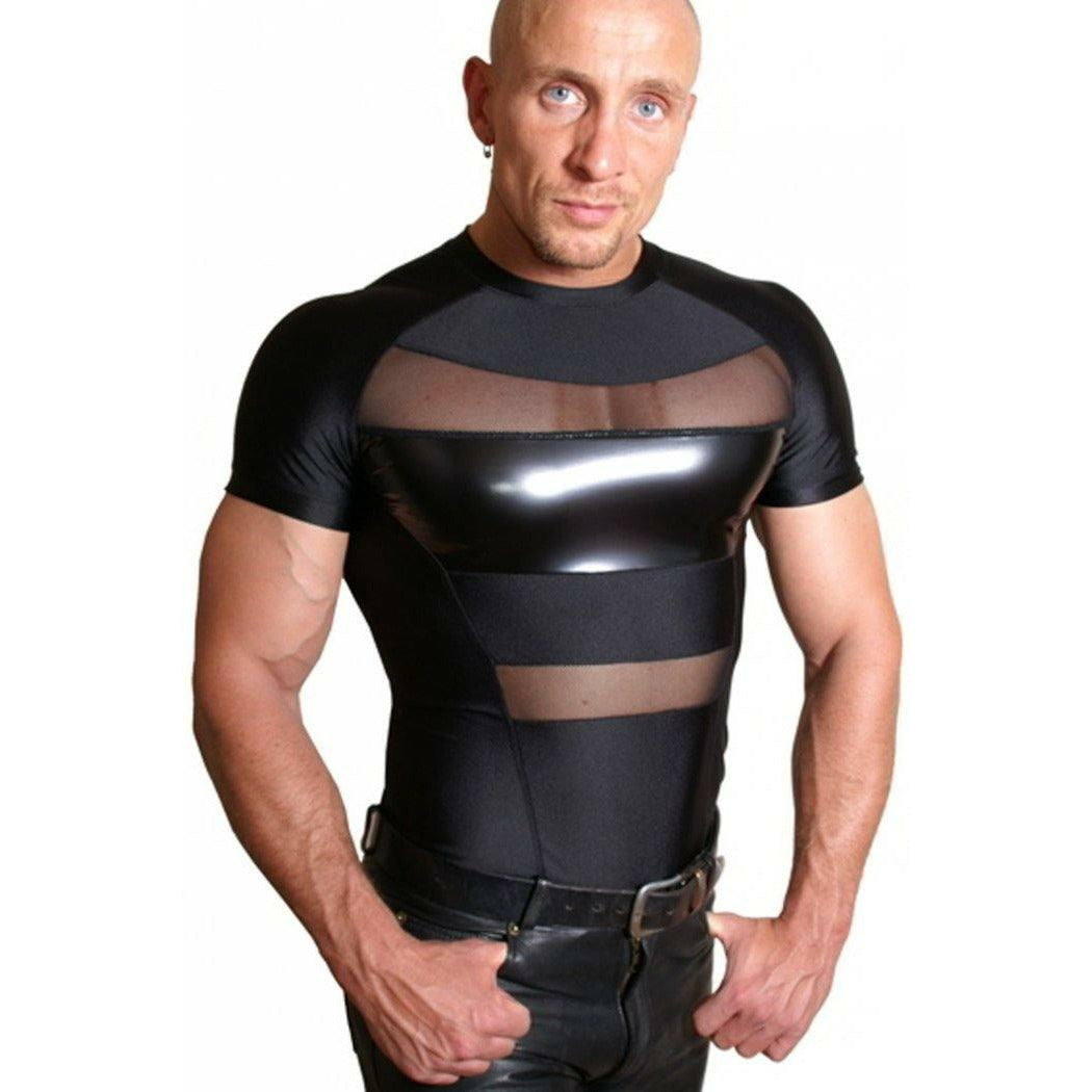 Shirt mit Lack und Netz - Holde Weiblichkeit