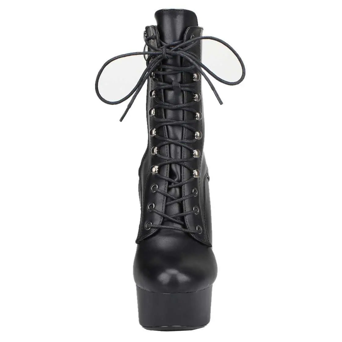 Stiefelette geschnürt mit Reißverschluss
