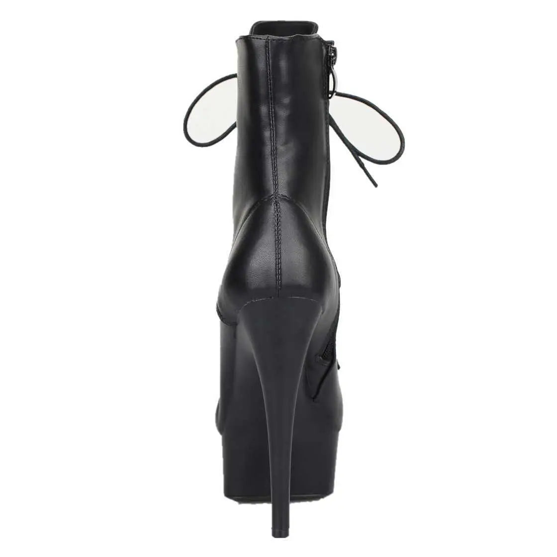 Stiefelette geschnürt mit Reißverschluss