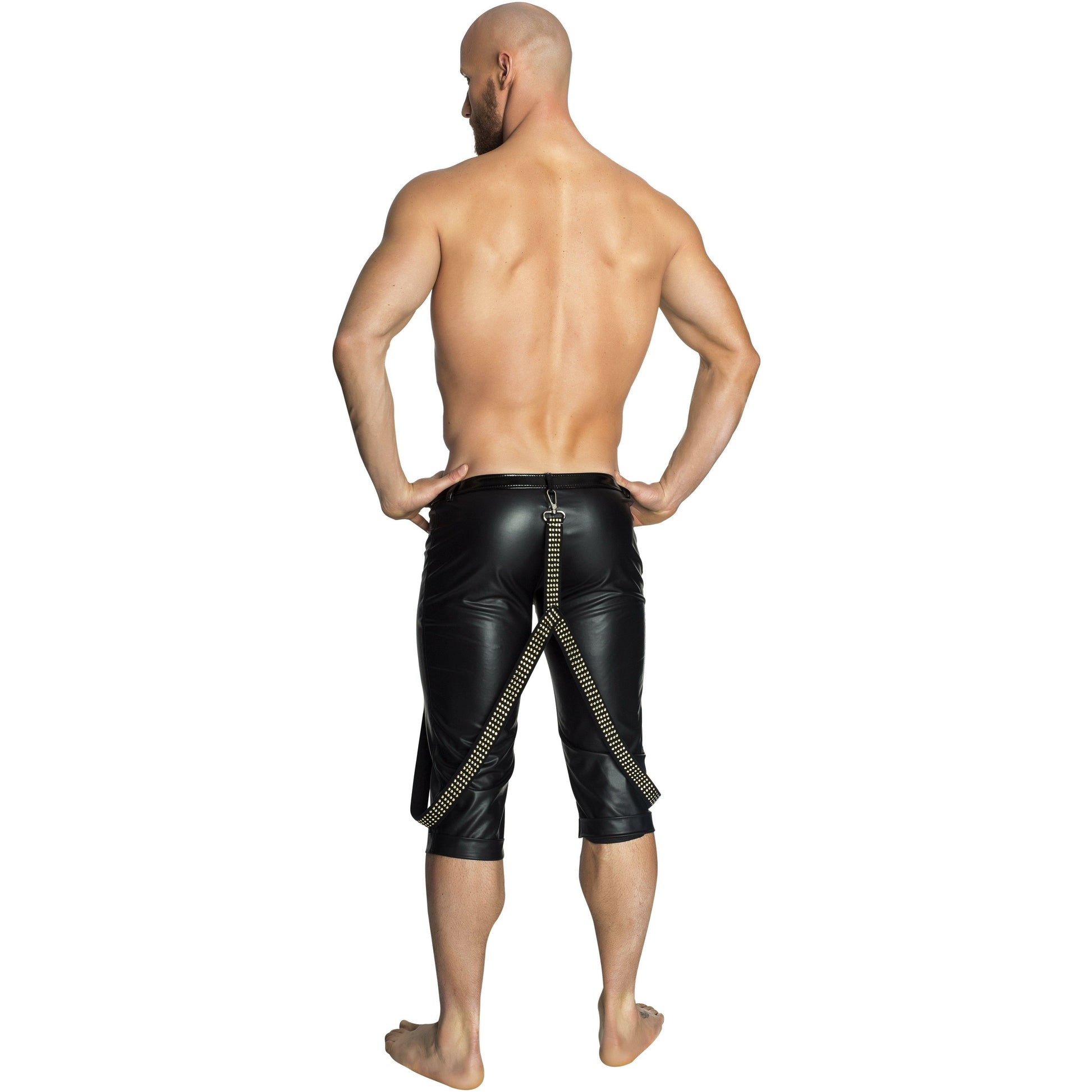H037 Knielange Wetlookhose - Holde Weiblichkeit