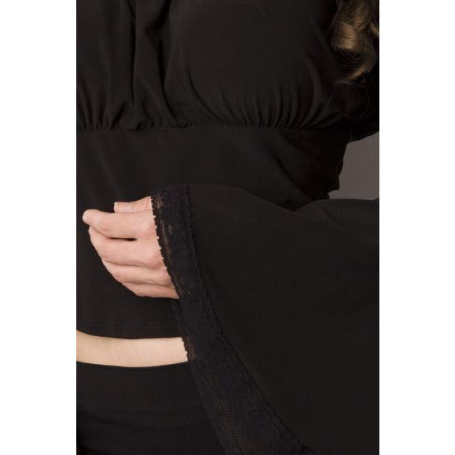 Gothik Top - Pirate Style mit Tulpenärmeln
