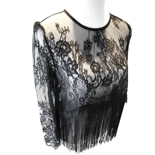 FRINGE SHIRT - Spitzenshirt mit Fransen
