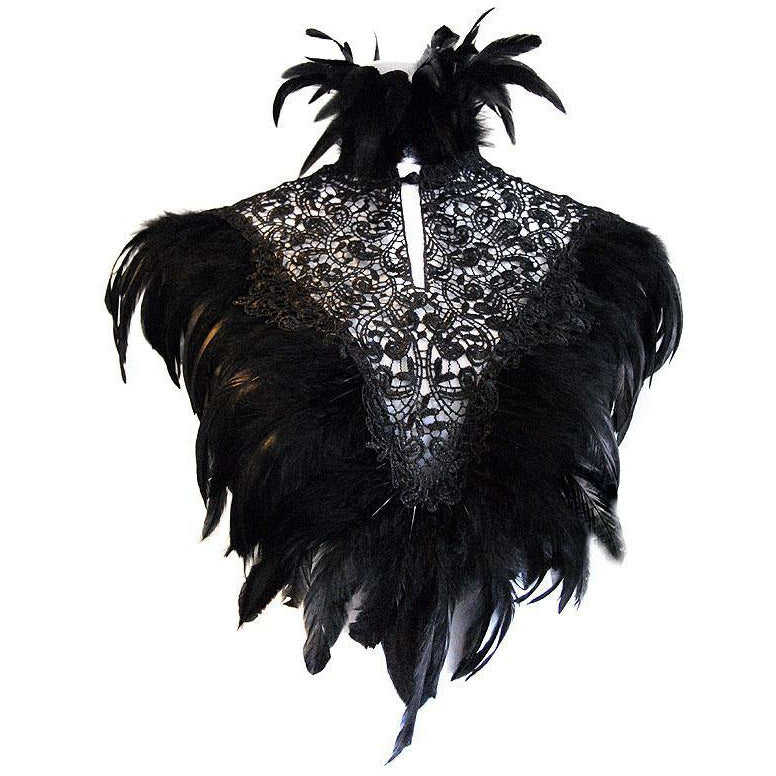 Federkragen UNTITLED BLACK - Holde Weiblichkeit