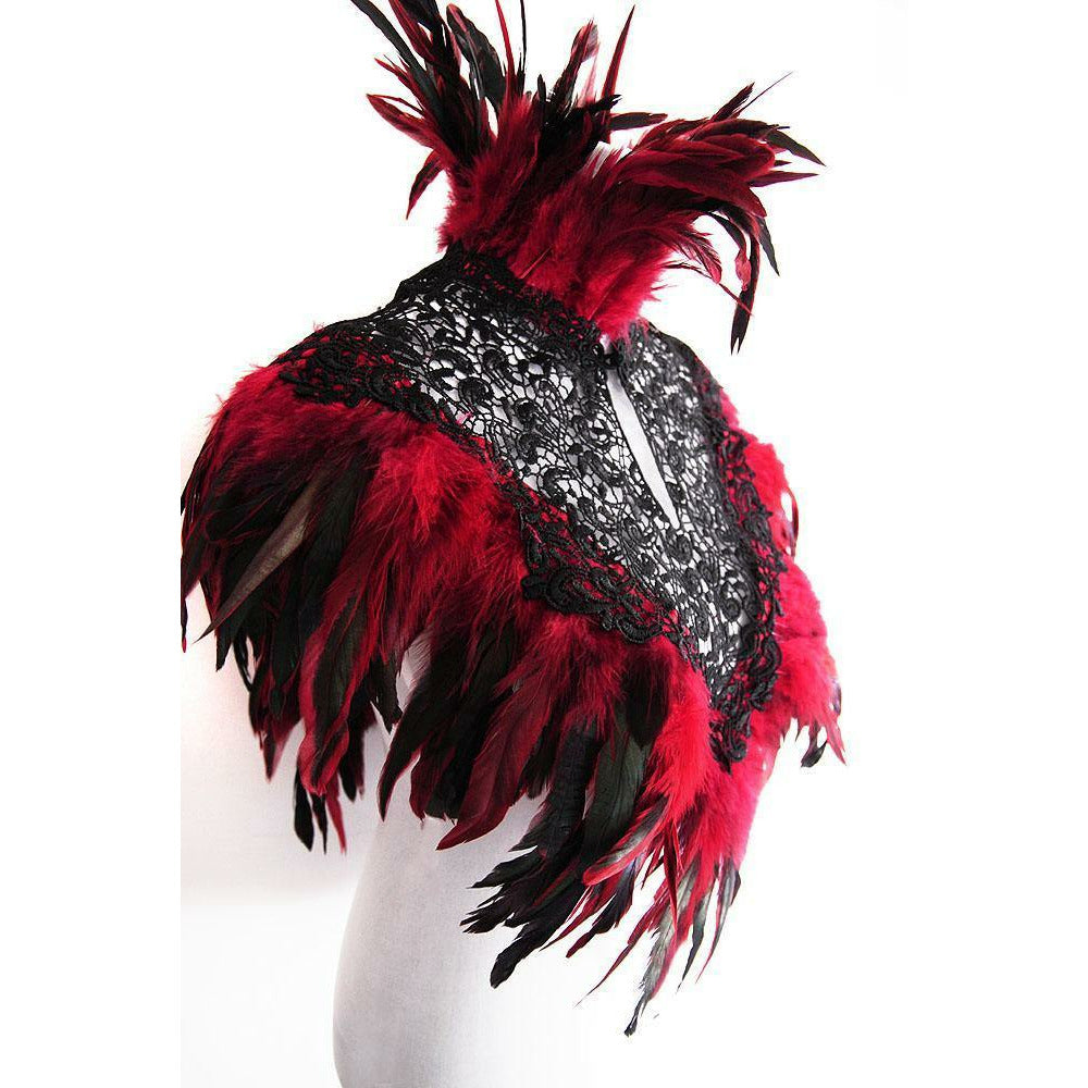 Federkragen UNTITLED RED - Holde Weiblichkeit