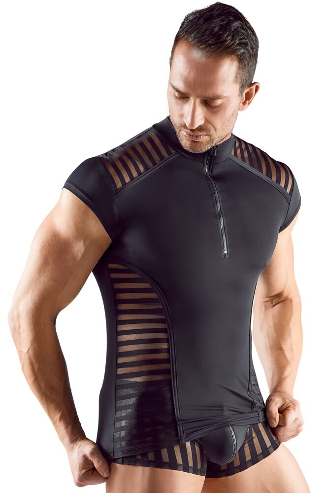 Herren T-Shirt mit Zipper