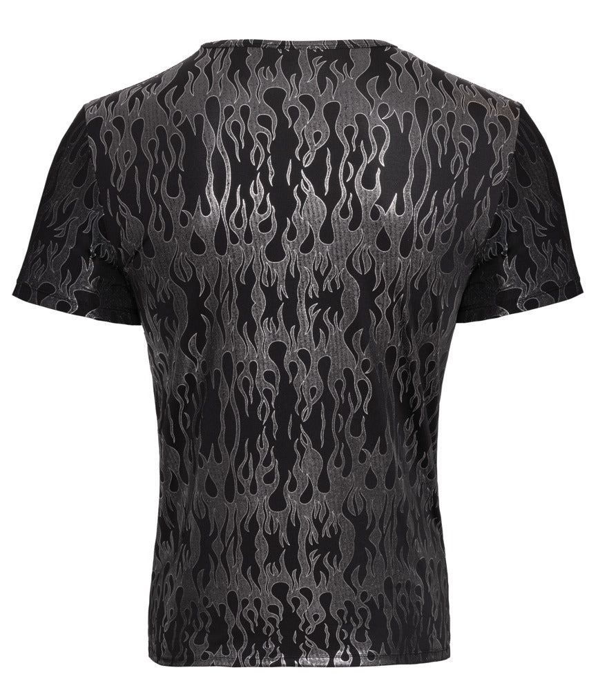 T-Shirt im Flammen Look