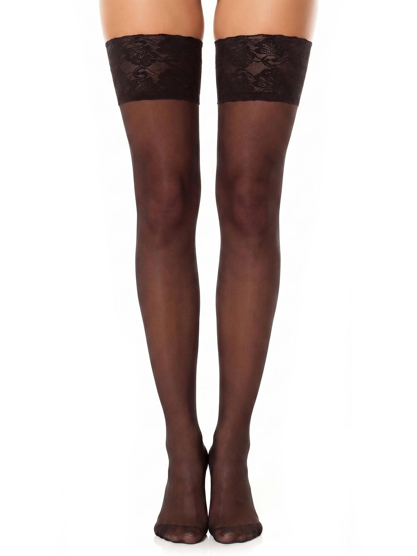 50111 | Glamory Deluxe 20 Halterlose Strümpfe - transparent, glänzend