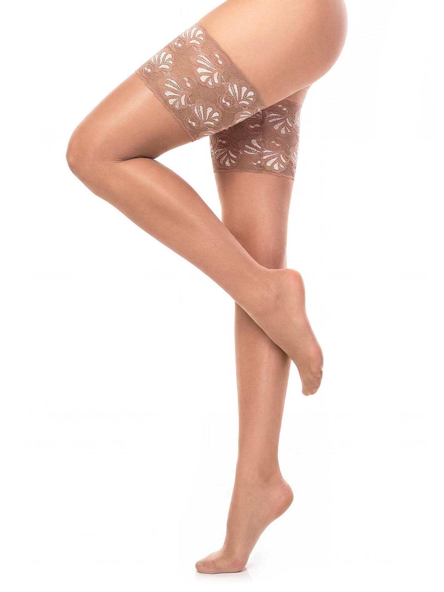50115 | Glamory   Comfort 20 Halterlose Strümpfe, rot, make up, champagner  und weiß