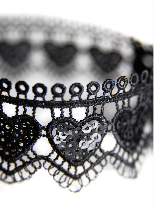 Choker SEQUIN HEARTS - Holde Weiblichkeit