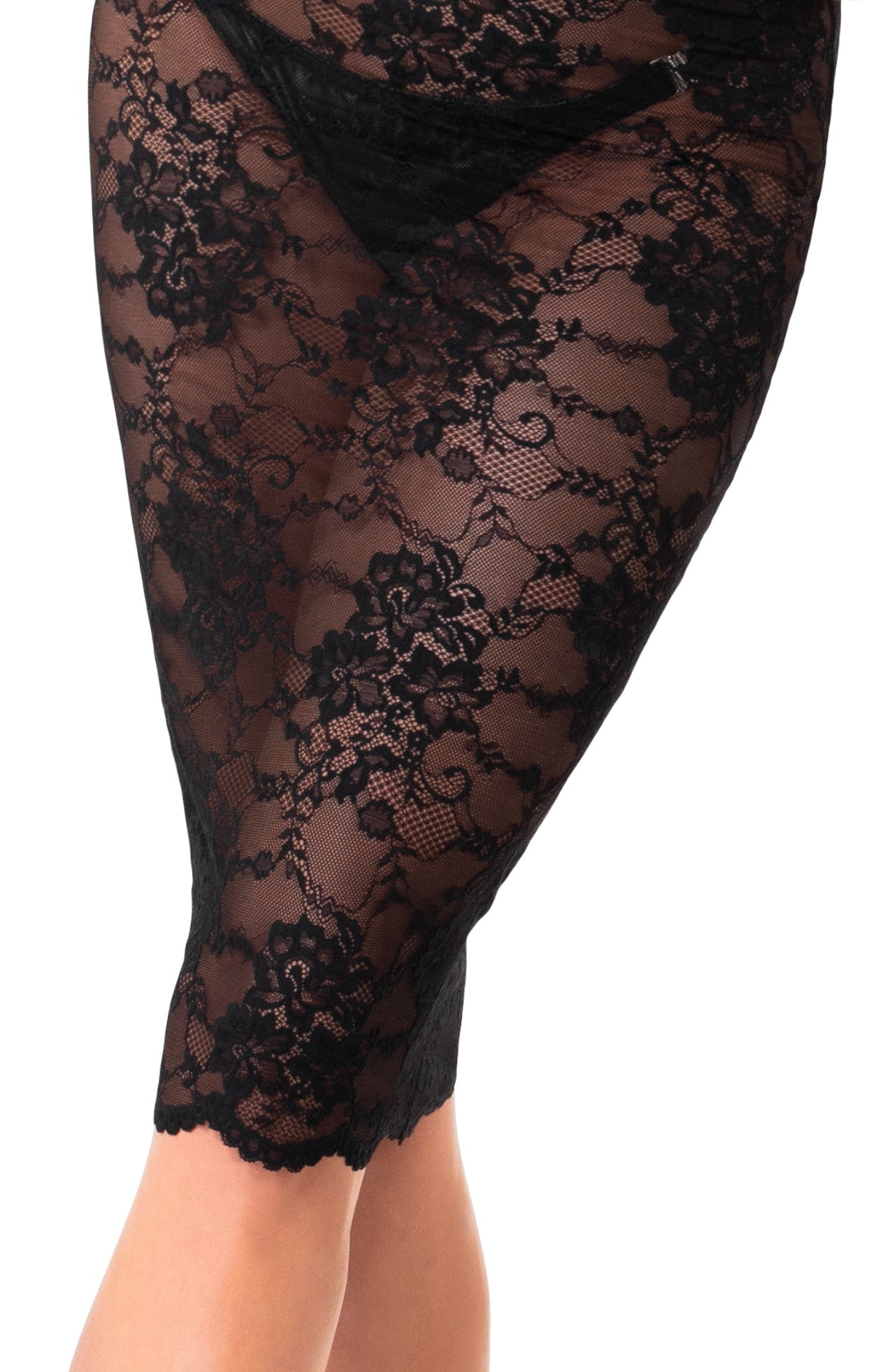 F338 Nocturne Midikleid aus Spitze