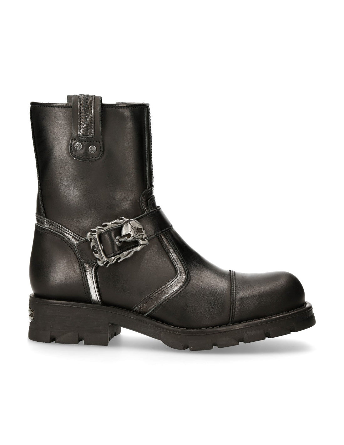 NEOBIKER Stiefel mit silber Dekor und Schnalle von NEW ROCK