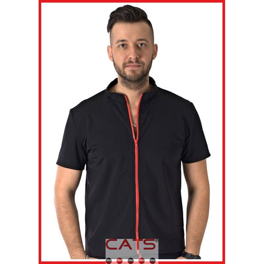 Lycra Shirt mit rotem Reißverschluss