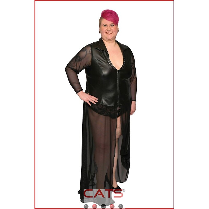 Teiltransparentes Mantelkleid CF073 von CATS Fashion