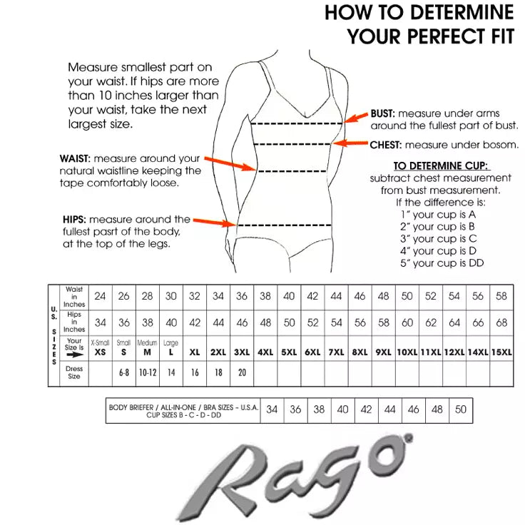 RAGO® Shapewear 1294 schwarz - Hoher Hüfthalter